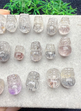 天然超七貔貅吊坠一图一物手链孔百搭小巧可爱挑选闺蜜学生包邮