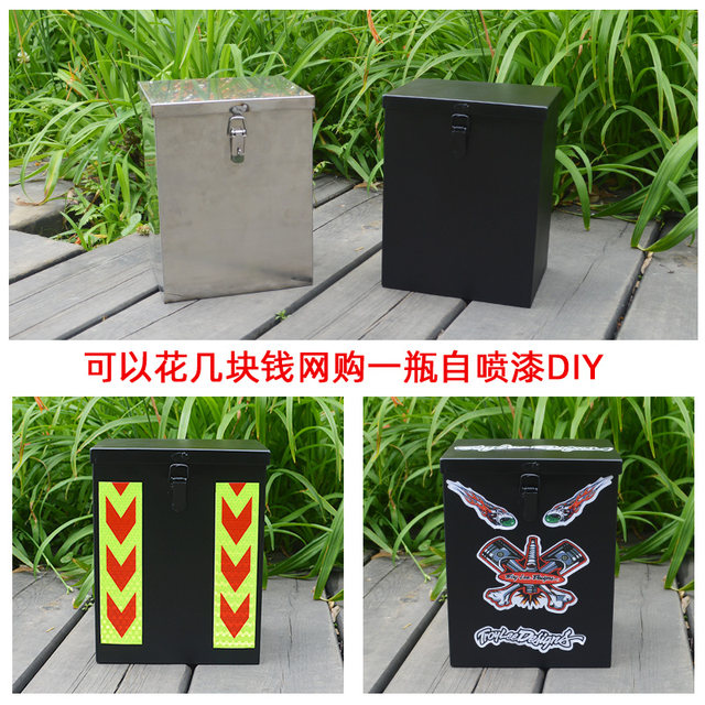 Motorcycle bumper toolbox stainless steel