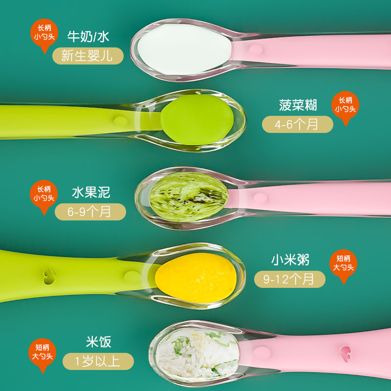 宝宝硅胶变色辅食神器勺子 蔚岚母婴用品儿童餐具
