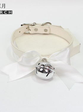 蝴蝶结铃铛男女m牵引项圈