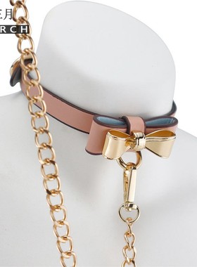 刻字狗牌爪蝴蝶结铃铛choker项圈