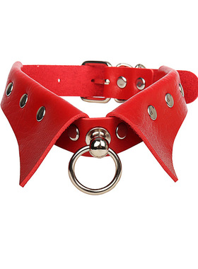 万圣节暗黑风pu皮质衣领o型项链