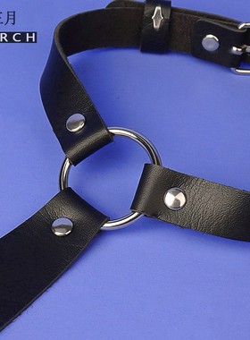 pu皮领带男女项圈朋克