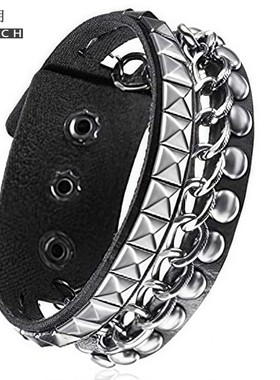 可调整叠带组合朋克手环手带