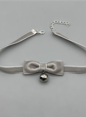 法式蝴蝶结choker复古丝绒颈链