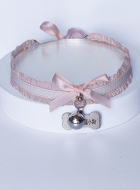 定制刻字铃铛牵引颈圈黑狗牌项圈