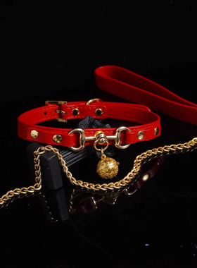 铃铛牵引绳项圈choker颈刻字定制