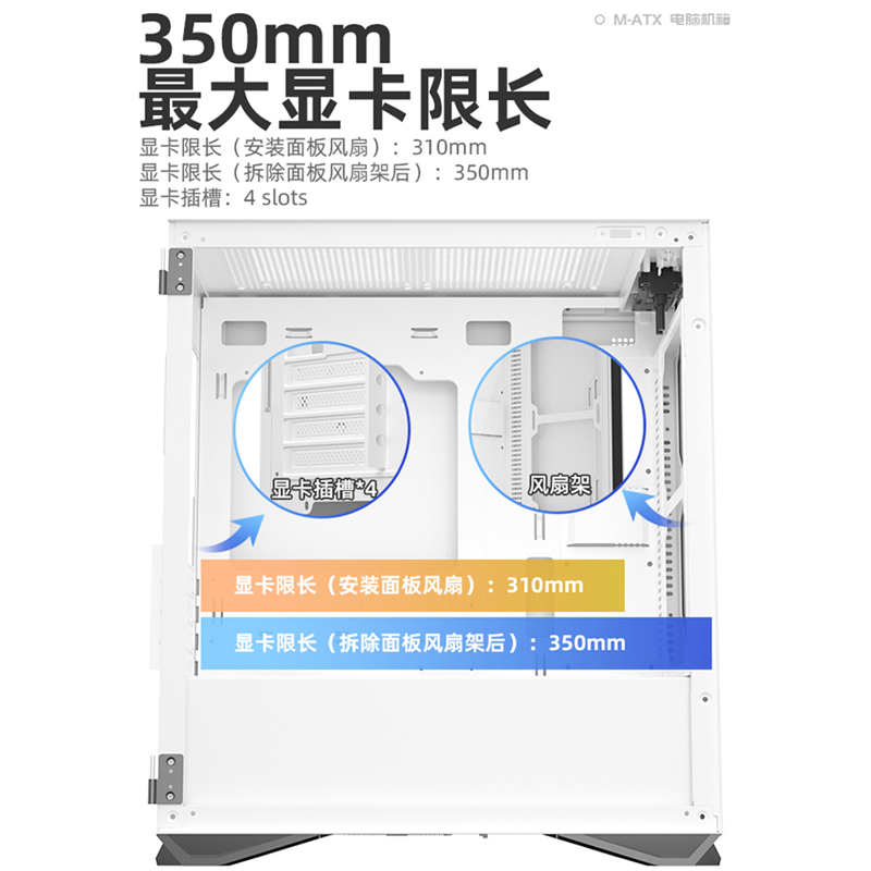 爱国者YOGO M2电脑机箱台式机MATX小机箱水冷侧透电竞游戏itx机箱 - 图2