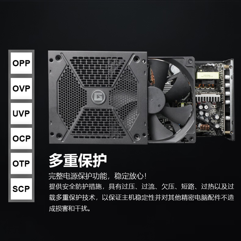 艾湃电竞GTR850MW台式机电脑电源金牌全模组AJ650W台式主机750W-图3