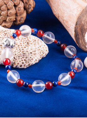 玛瑙水晶貔貅手链