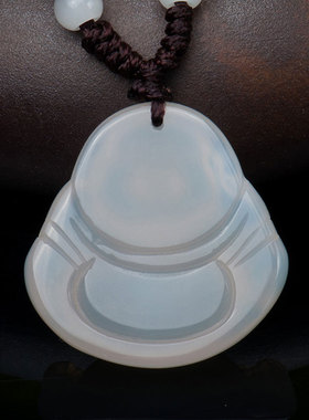 玉髓冰种玛瑙笑面佛细腻栩栩如生