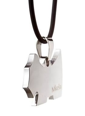 可爱小狗梦克拉钨金吊坠情侣款