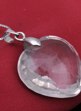 水晶心形项链吊坠