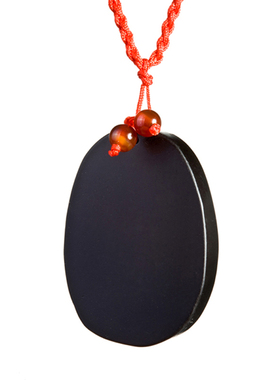 生肖猴吊坠砭石项链