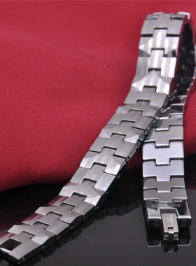 梦克拉 钨金男士手链 经典 宽版表链手饰品配饰