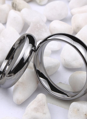 梦克拉钨金戒指简约风格情侣对戒