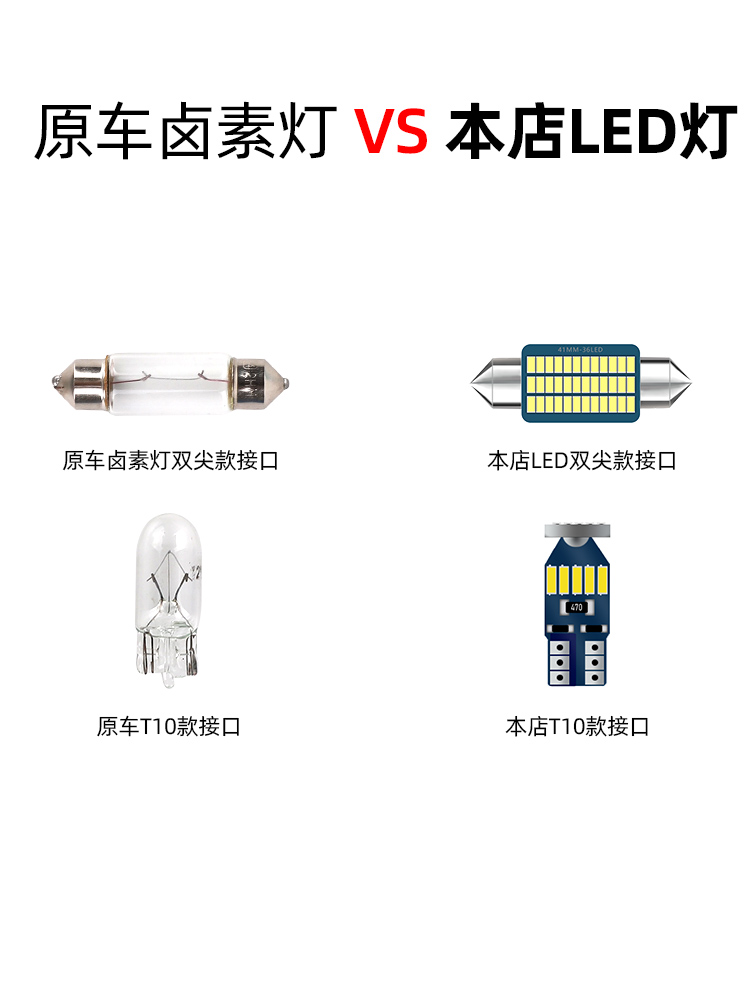 猎豹CS6CS7CS10猎豹Q6飞腾C5黑金刚汽车led阅读灯泡改装饰车内灯-图2