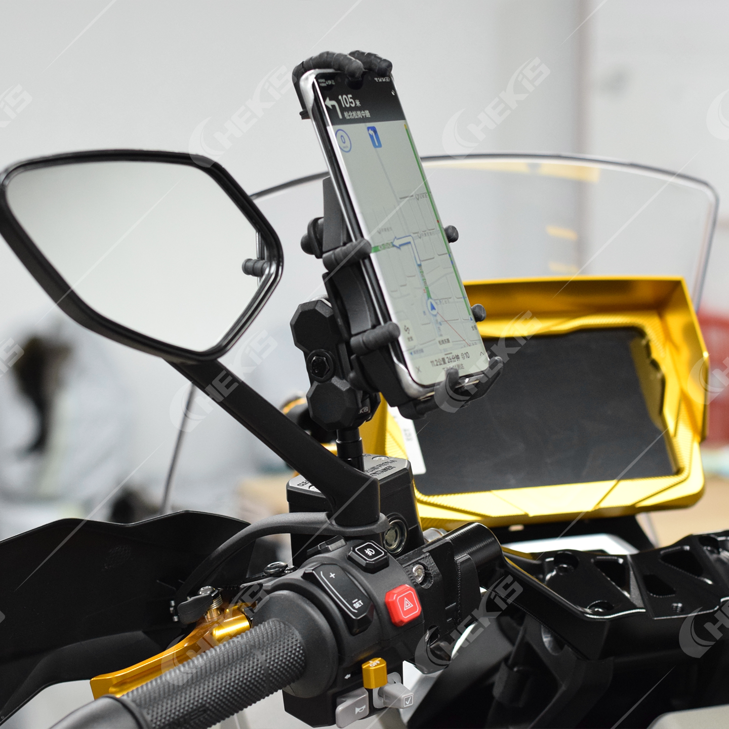 Chekis is suitable for Shengshi 368G/D/E/K/M rearview mirror mobile phone holder adapter ball joint navigation bracket base