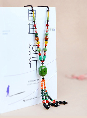 陶瓷毛衣链民族风长款高档