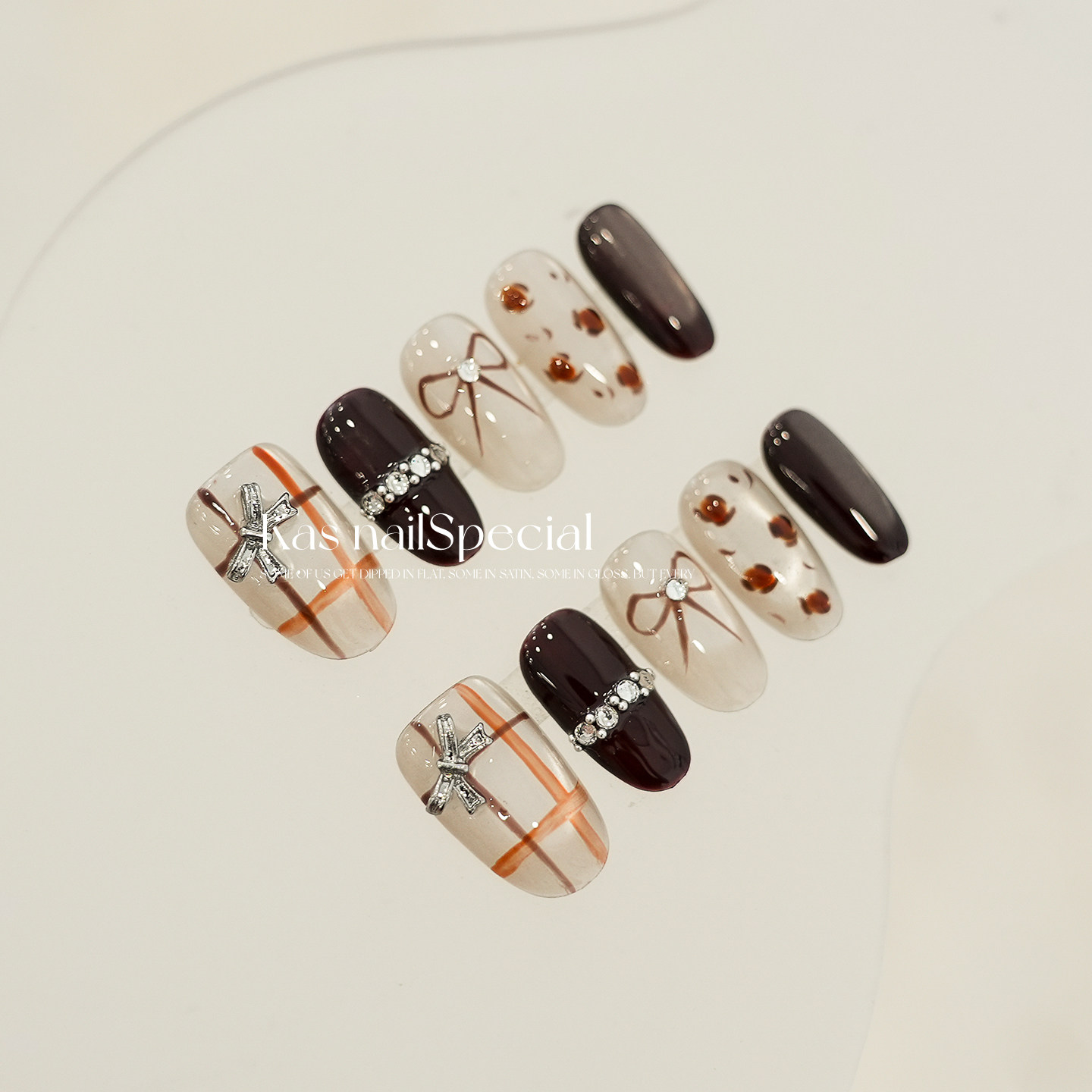 「摩卡日记」纯手工日式短甲椭圆芭蕾舞鞋波点甜美气质风格穿戴甲,淘宝优惠券,粉丝福利购,淘宝优惠卷