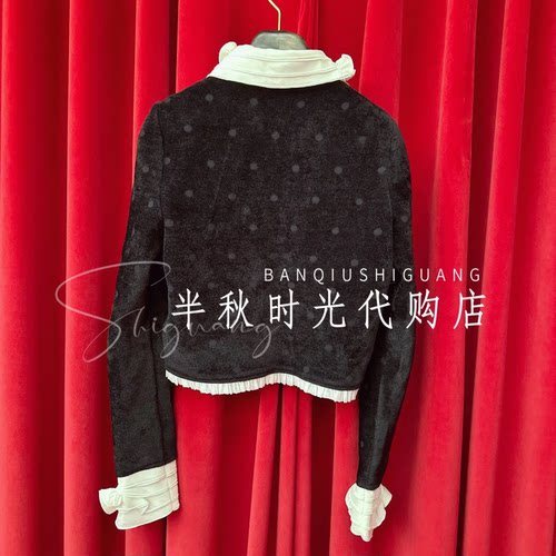 (小魔女)FF25D41ZM018原2695Lefame拉飞姆25冬蝴蝶结针织开衫 - 图0