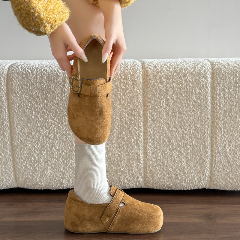 巨好看厚底内增高全包勃肯鞋一脚蹬女鞋2026新款早春博肯豆豆单鞋,淘宝优惠券,粉丝福利购,淘宝优惠卷