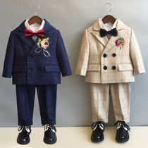 Children Suits Suit Boy West Suit Autumn Winter Shuai Qi Yinglun Male Pawn Boys Birthday Dinner Gown Flower Boy Play Out Clothes