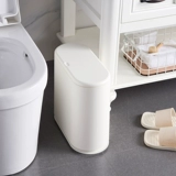 Нажатие мусорной корзины домашняя спальня туалетная туалетная мусорная банка с японским узким ремнем, покрывающим ванную комнату в ванной комнате.