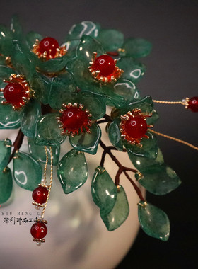 蜀梦阁原创设计汉服唐宋带珍珠