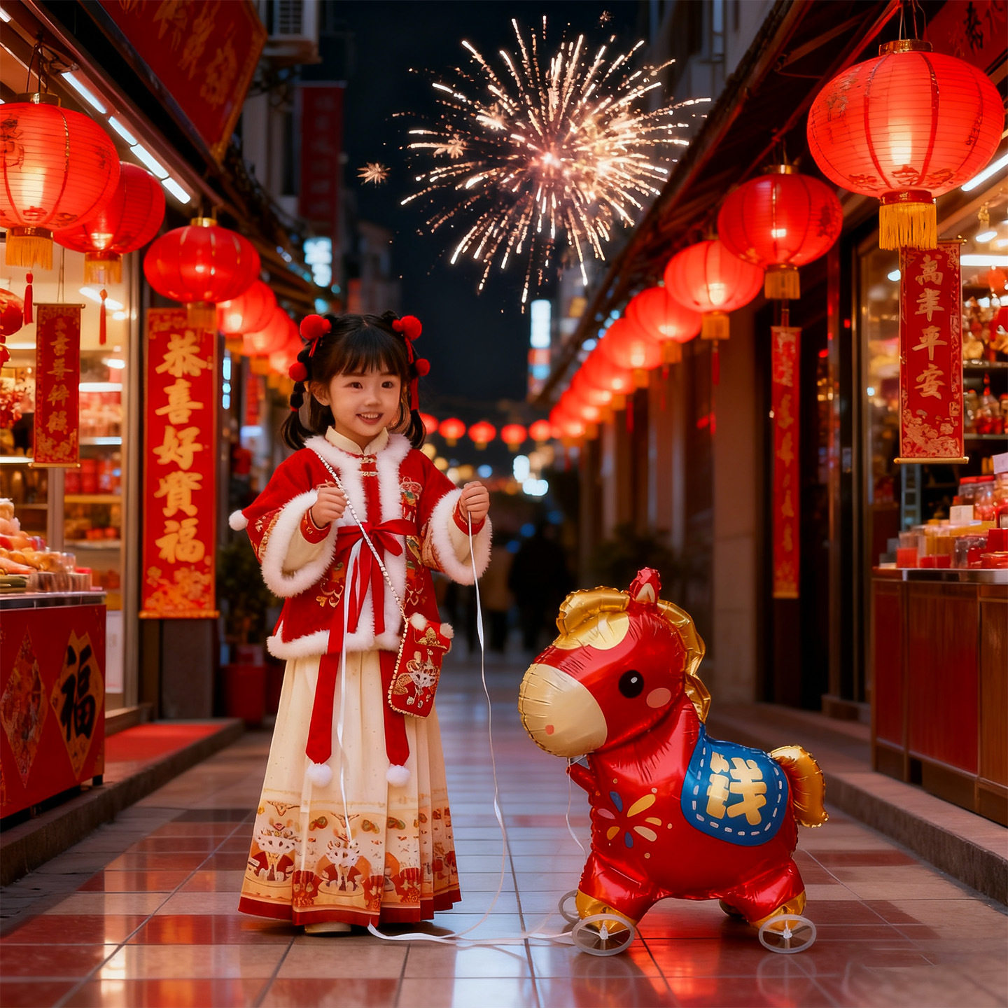 2026马年卡通生肖铝膜走路气球过年春节新年儿童户外氛围拍照道具,淘宝优惠券,粉丝福利购,淘宝优惠卷