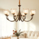 American all-copper chandelier for living room, dining room and bedroom