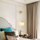 Muting all-copper French bedroom high-end bedside wall lamp