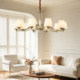 Muting American living room chandelier H65 all copper lamp
