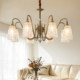 Muting all-copper French living room chandelier is light, luxurious and high-end