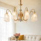 Muting all-copper French-American villa living room large chandelier