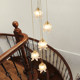 Muting all-copper French American duplex staircase chandelier
