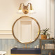 Muting all-copper French medieval mirror headlight wall lamp