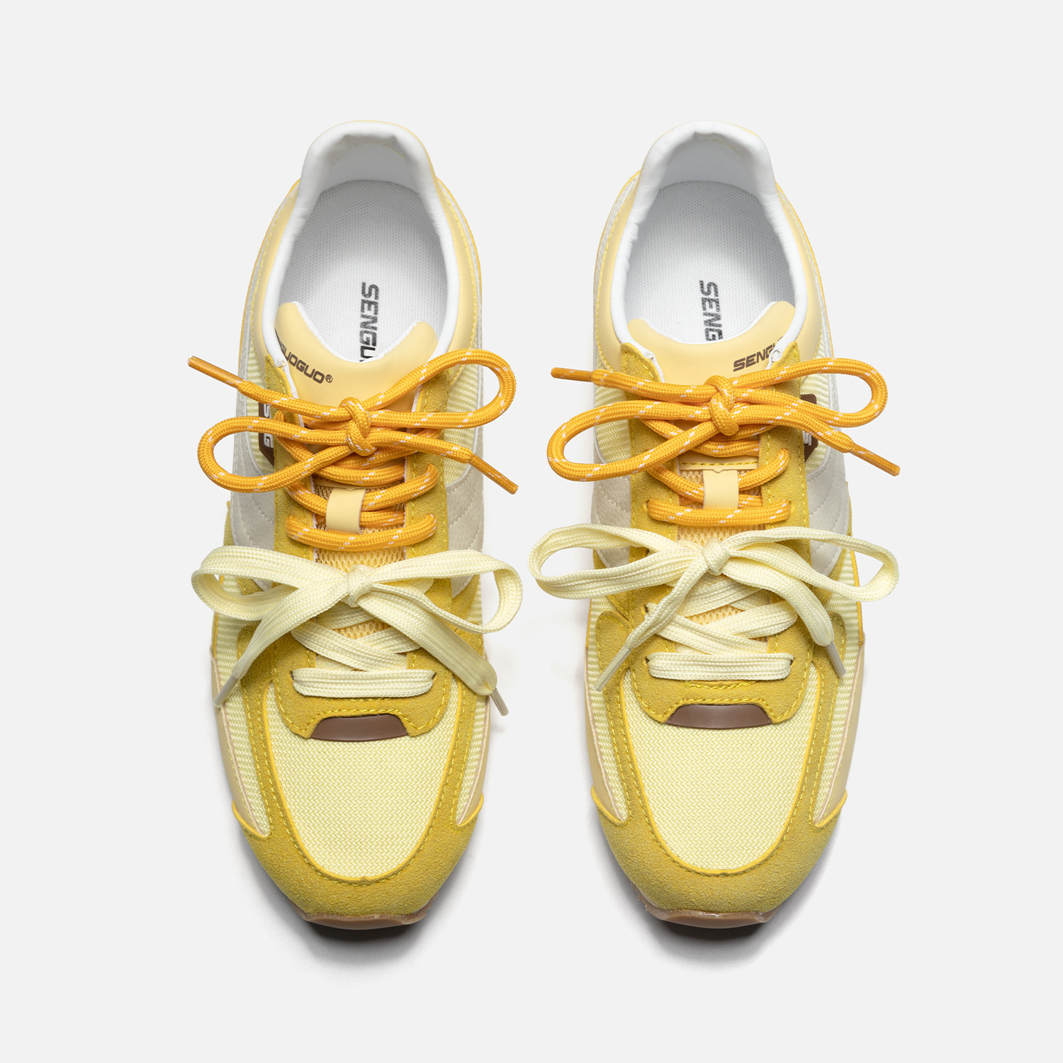 森果果 阿甘鞋/黄色鞋子男鞋冬季透气网面复古休闲运动软底德训鞋,淘宝优惠券,粉丝福利购,淘宝优惠卷