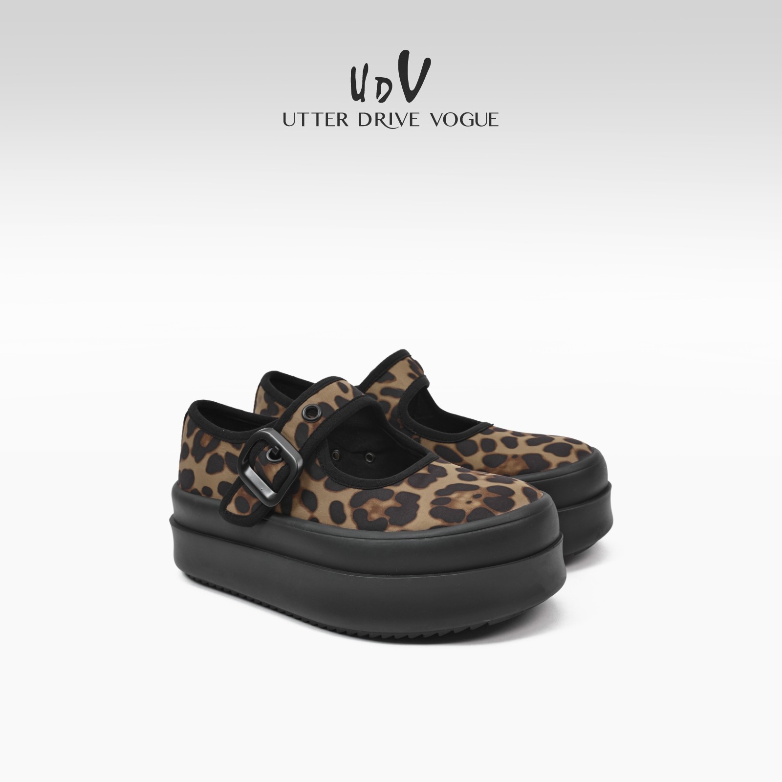 UDV复古豹纹玛丽珍女鞋2025春季爆款乐福鞋厚底厚底单鞋美拉德,淘宝优惠券,粉丝福利购,淘宝优惠卷