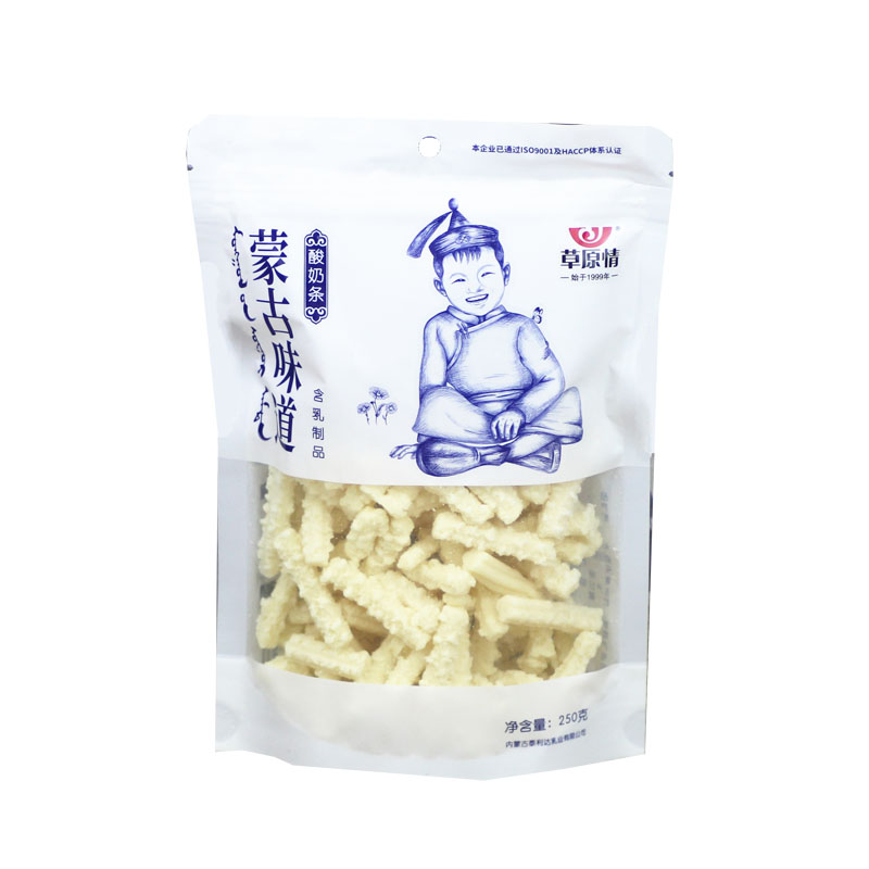 草原情奶干奶疙瘩奶条乳酪奶棒奶丹内蒙古奶酪特产酸奶条250g*2袋