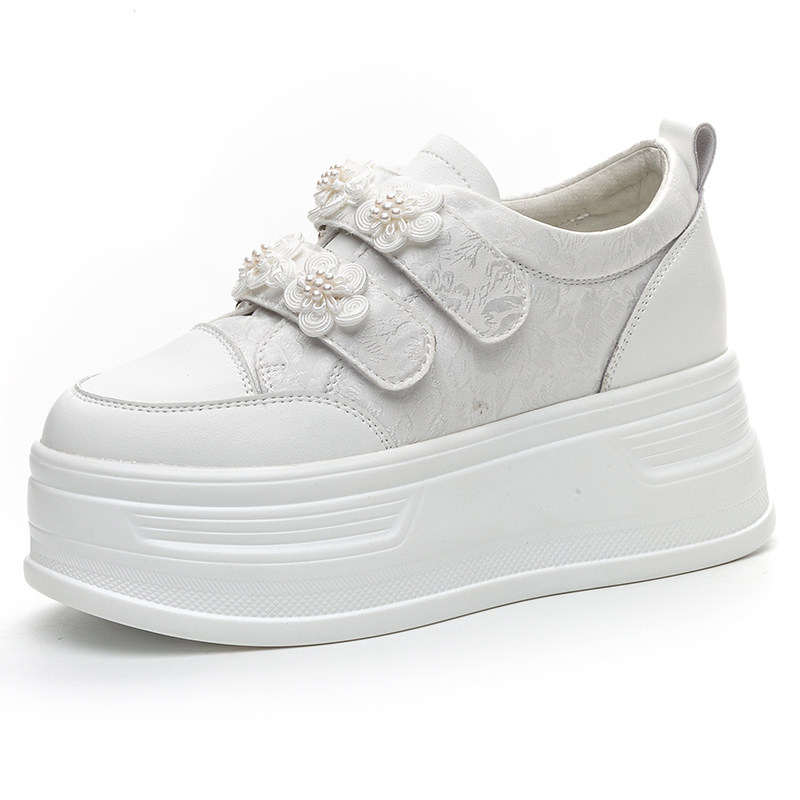 魔术贴小白鞋女秋季2025新款爆款厚底松糕休闲鞋小个子内增高女鞋,淘宝优惠券,粉丝福利购,淘宝优惠卷