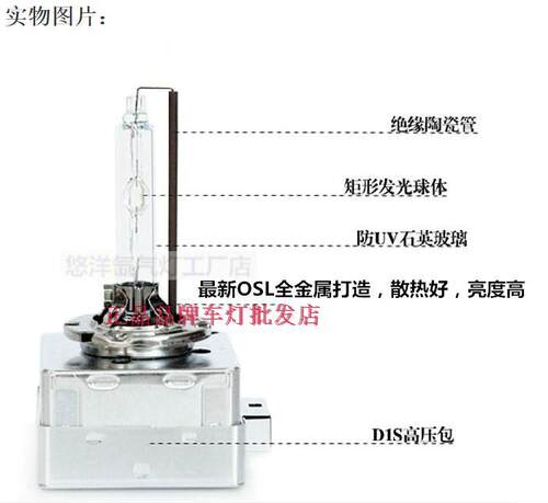 35W 55W超亮D1S D3S氙气灯泡 适用奥迪大众奔驰宝马LED疝气大灯 - 图2