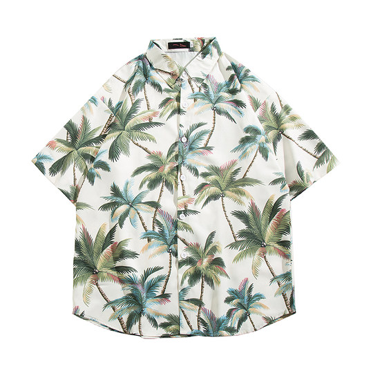 BOYUE Boyue Beach and Beach Vacation Short Sleeve Shirt