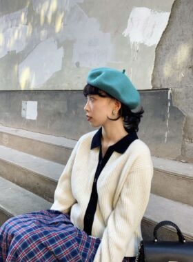 怦然心动的灰湖绿灰常帽子贝雷帽