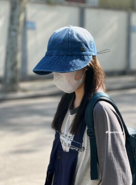 赵露思同款大帽檐牛仔遮阳帽子女