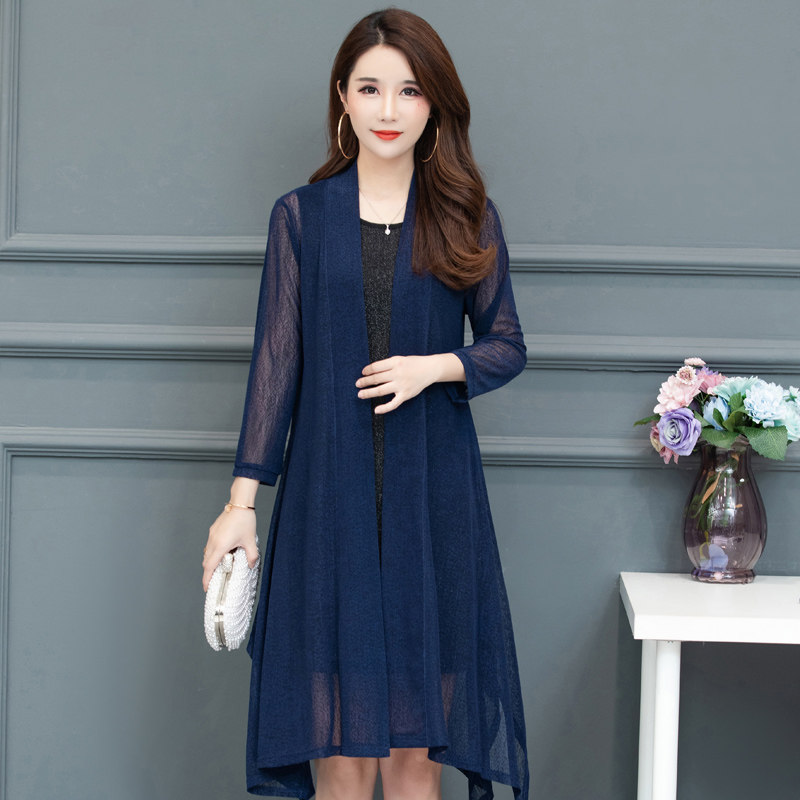 夏季麻纱百搭纯色显瘦遮肚空调衫 蓝思梦服饰短外套