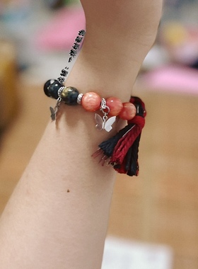 原创天官赐福花城红色藏式短款手绳古风流苏显白夏季学生精致毕业