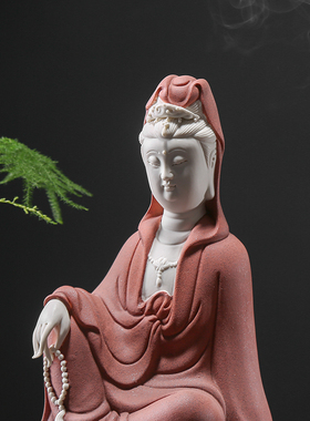 中式风居家保平安佛像自在观音