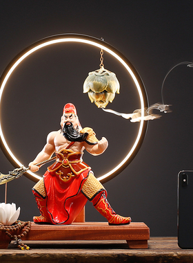 招财镇宅肌肉关公武财神摆像家件家用办公室健身房店铺开业礼品