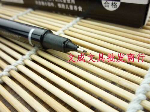 长力牌 两头 双头签字笔 记号笔 勾线笔 CL-120 黑 红 - 图1